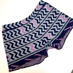 Aztec Hot Shorts Size Small Purple Gray Geometric Sweatpants Booty Pants Warm